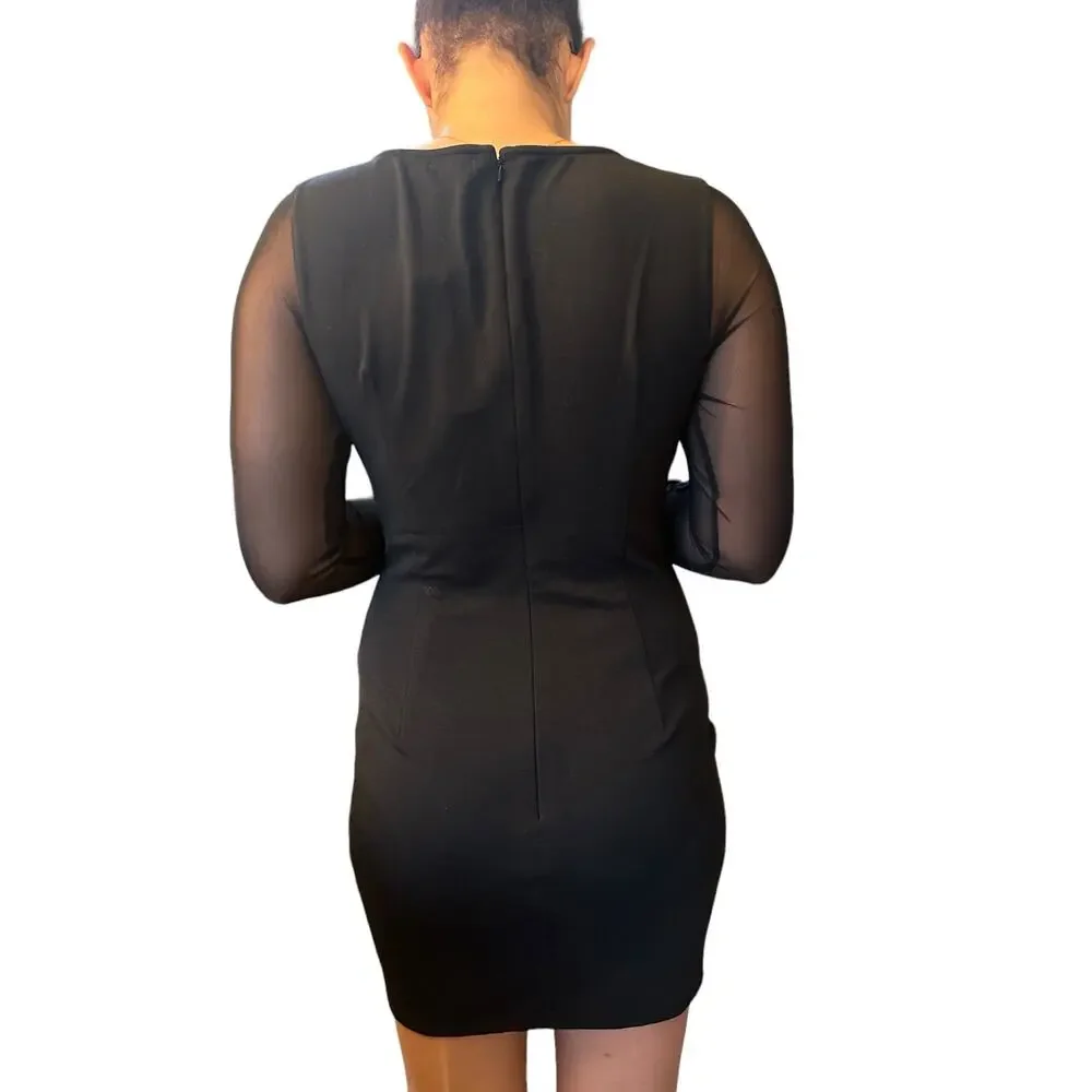 TOBI Black lace-accented dress size M
